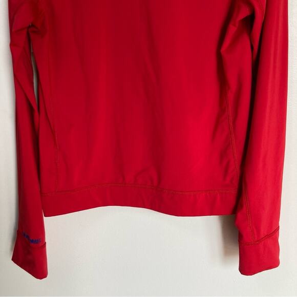 Abercrombie & Fitch Mens Medium Red Quarter Zip Pullover Y2K Activewear Athletic - Picture 9 of 10